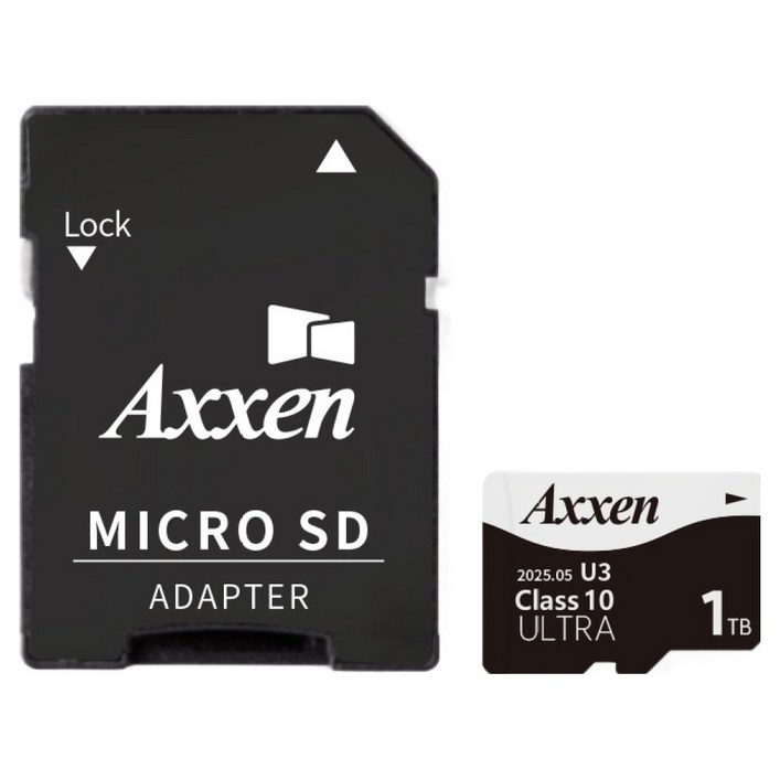 액센 초고속 U3 ULTRA 홈캠 블랙박스 메모리 Micro SD카드 + 어댑터 세트 MSD53, 1세트, 1TB