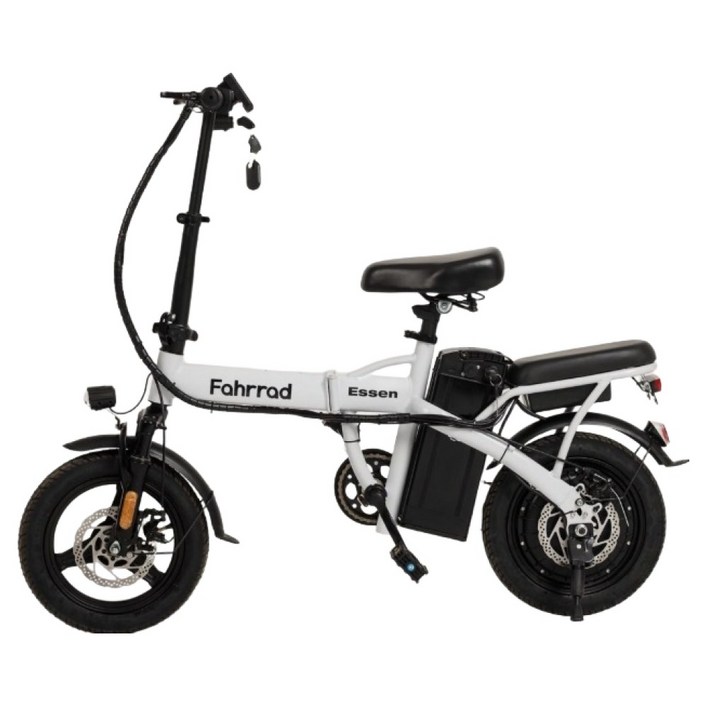 파라드 에쎈 36V 350W 5Ah 접이식 전기자전거 14인치, 화이트, 스틸
