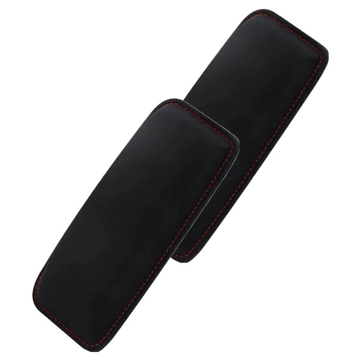 크로니클 차량용 장거리 운전 두툼 무릎 쿠션 패드 전체차량 호환, 스웨이드 레드 스티치, 2개 크로니클 차량용 장거리 운전 두툼 무릎 쿠션 패드 전체차량 호환, 스웨이드 레드 스티치, 2개