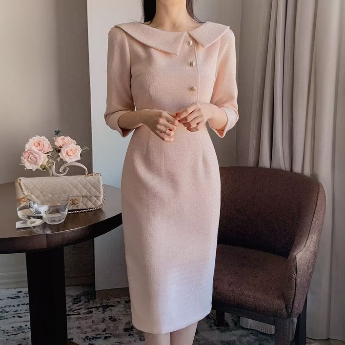 페이퍼먼츠 마리쉐 트위드 하객룩 원피스 11735