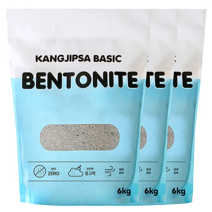 강집사 베이직 벤토나이트, 6kg, 3개, 무향
