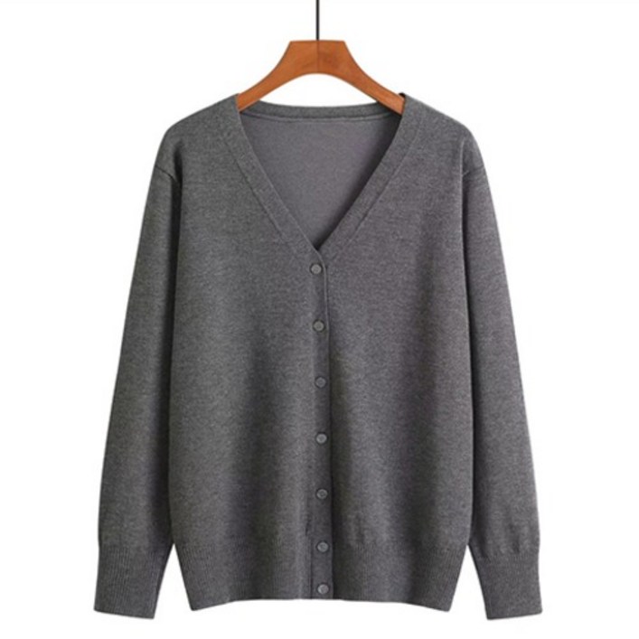 파라다이소 여성용 데일리 소프트터치 베이직 브이넥 버튼 가디건