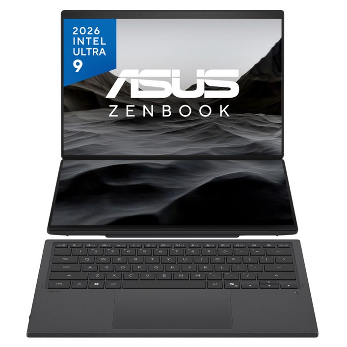 ASUS 2026 젠북 듀오 14 코어Ultra9 인텔 14세대, 모허 그레이, UX8407AA-SN104W, 2TB, 32GB, WIN11 Home