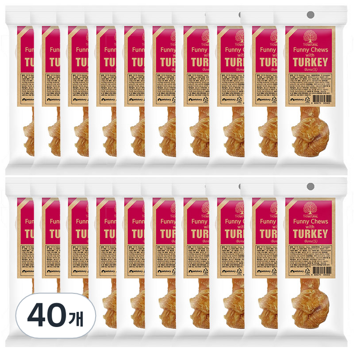 더내추럴 퍼니츄 본 S 건조간식 혼합맛, 칠면조, 13g, 40개