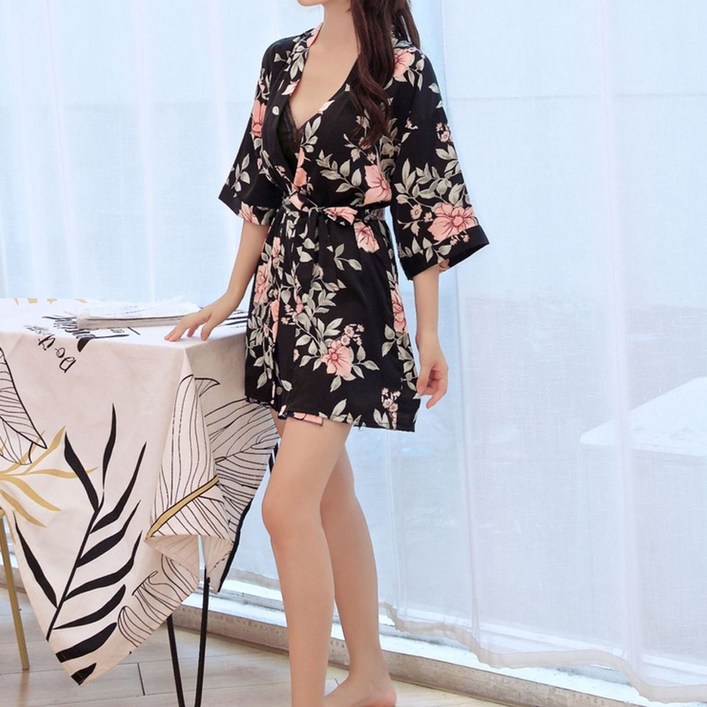 씨티컴퍼니 실크 플라워 골프 샤워가운 M