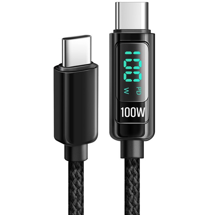 홈플래닛 디스플레이 C타입 C to C PD 100W 초고속충전 케이블