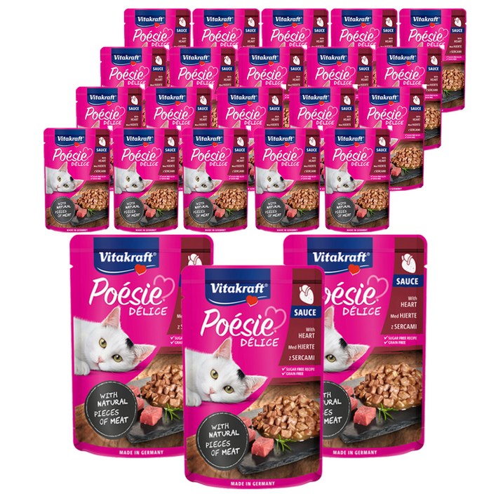 비타크래프트 고양이 포에시 델리스 85g x 23p, 치킨하트 소스, 85g, 23개
