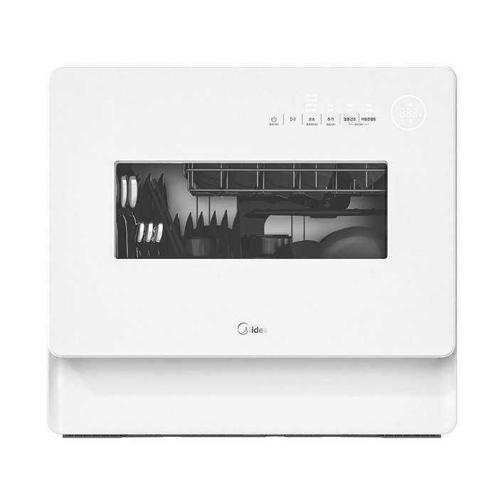 마이디어 자동문열림 UV 램프 식기세척기 6인용, 화이트, MDWMT0601W-WINE-KR, 방문설치