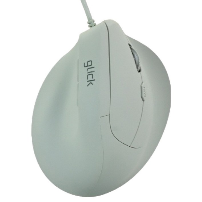 지클릭커 OFFICE PRO 버티컬 인체공학 무소음 유선 마우스, 그린, OPW07