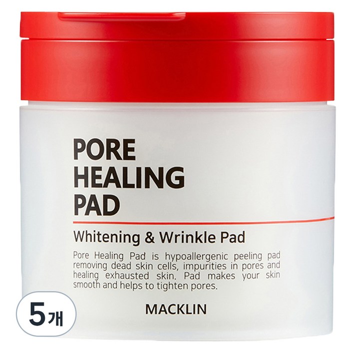 맥클린코스메틱 모공 힐링 패드 155g, 70매입, 5개