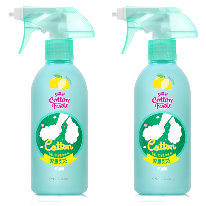 온더바디 발을씻자 풋샴푸 프레쉬 레몬민트향, 1개입, 2개, 385ml