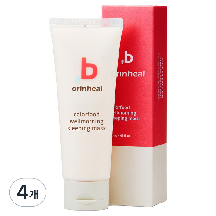 오린힐 컬러푸드 웰모닝 슬리핑 마스크, 120ml, 4개