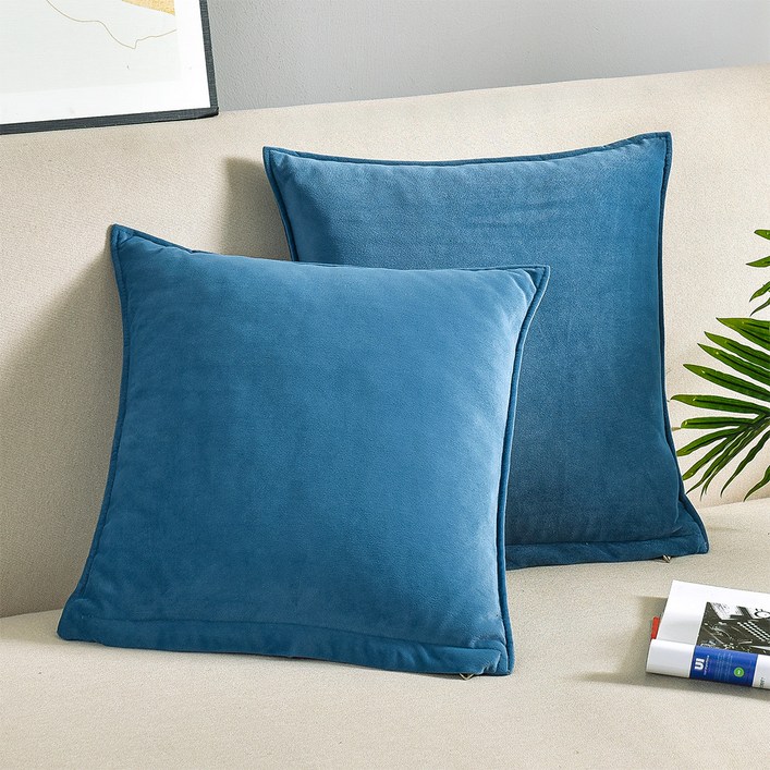 소하임 벨벳 소파쿠션 솜 + 커버 2p 세트