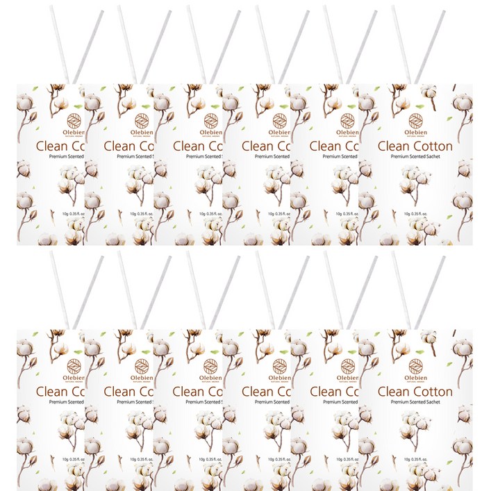 올레비엔 센티드 사쉐 방향제 본품, 10g, 12개, 클린코튼