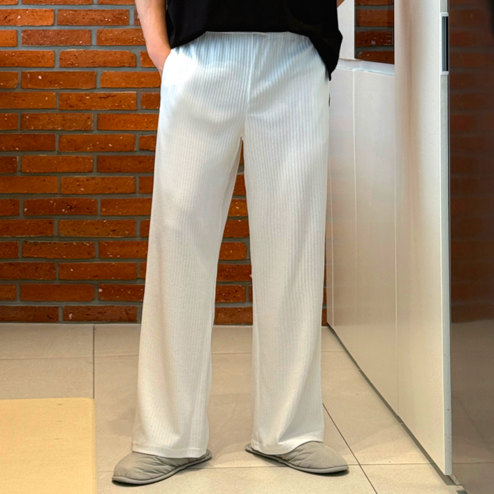 이브클로젯 이황에프엔씨 남성용 플리츠 롱 와이드팬츠 6126 1