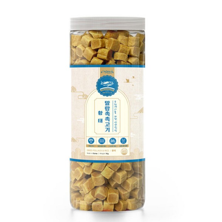 올가밀 말랑 촉촉 고기 수제 강아지 간식 1kg, 1개, 황태