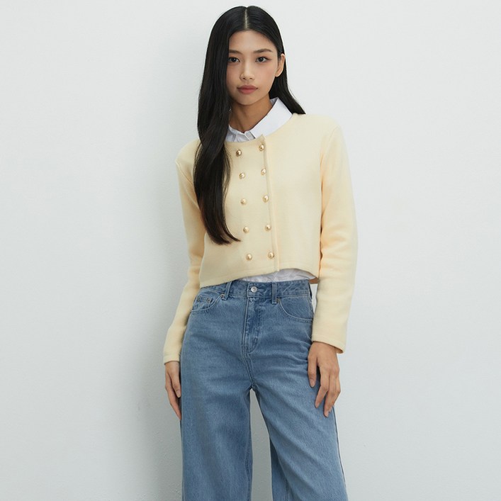 미쏘 여성용 더블버튼 가디건