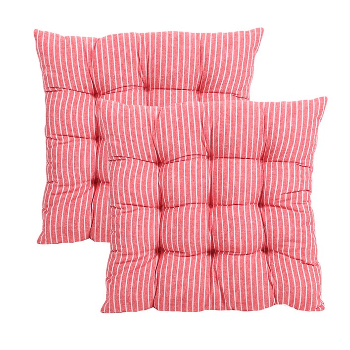 리드홈 스트라이프 푹신한 의자 방석 2p