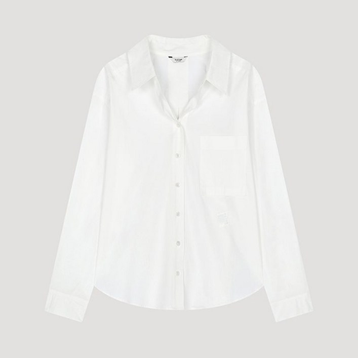 시스티나 코튼 오픈 칼라 셔츠 AWWSTP11030 OW