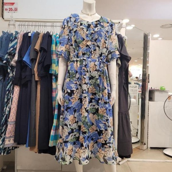 백화점 올리비아하슬러 프린트러플원피스 OHDMOP212 S34846591 114791