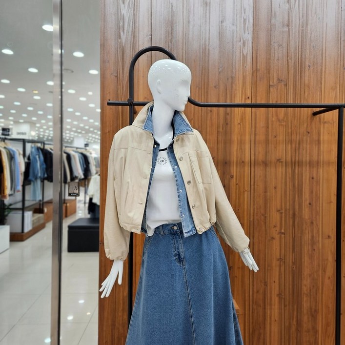 지컷 지컷 와이드 스트링 신세틱레더 자켓 7254175101DJ