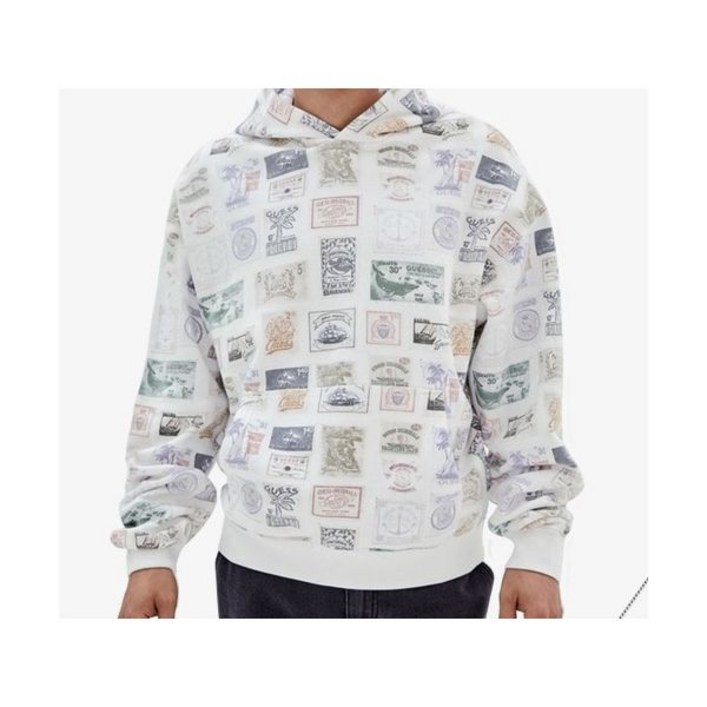 백화점 정품 25SS 게스 GUESS GO 스탬프 후드티 MN1K4331