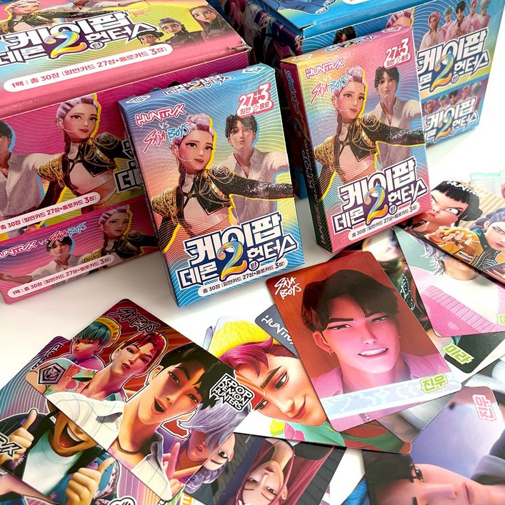 최신판 4탄, 5탄 입고 케이팝데몬헌터스 캐릭터카드 케데헌 굿즈 30장 카드팩 포토카드