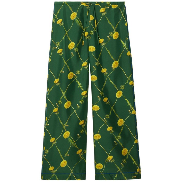 버버리 단델리온 플로럴 프린트 플레어 팬츠