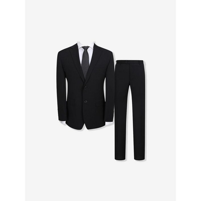지이크 울 블렌디드 레귤러핏 정장 세트 블랙 PIJAD2032 PIPAD2232