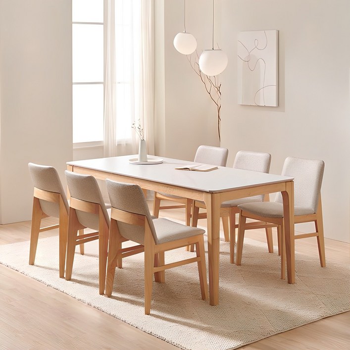 삼익가구 어썸 통세라믹 4인용6인용 원목 식탁 풀세트