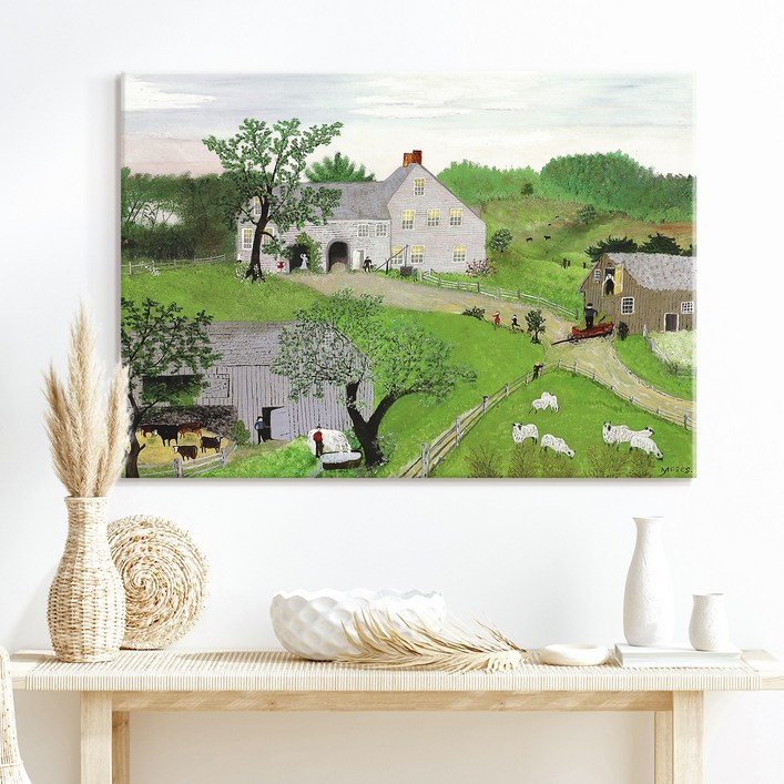 더 아트 컴퍼니 그랜마 모지스 모음전 따뜻 힐링 명화그림 액자 행복 그림 아이방 카페 홈데코 거실 사무실 매장 인테리어 50종 125, 22. GM급수시설