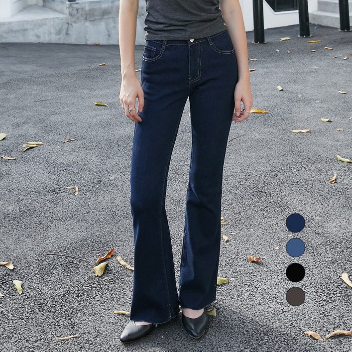 엘블로썸 여성 겨울기모 히든밴드 스판좋은 부츠컷 청바지