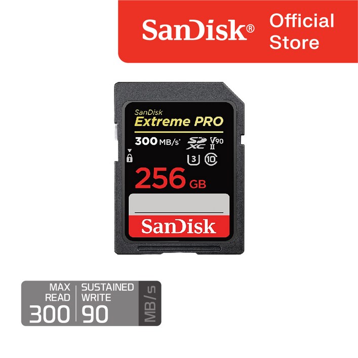 샌디스크 Extreme PRO SD Card V90, 300MBs 256GB, 1개