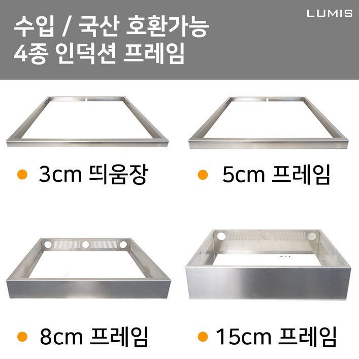 인덕션 프레임 3cm 5cm 8cm 15cm 받침대 띄움장 거치대 판넬 전기레인지 스탠드 외함 하이라이트 케이스 프리스탠딩 루미스 LUMIS