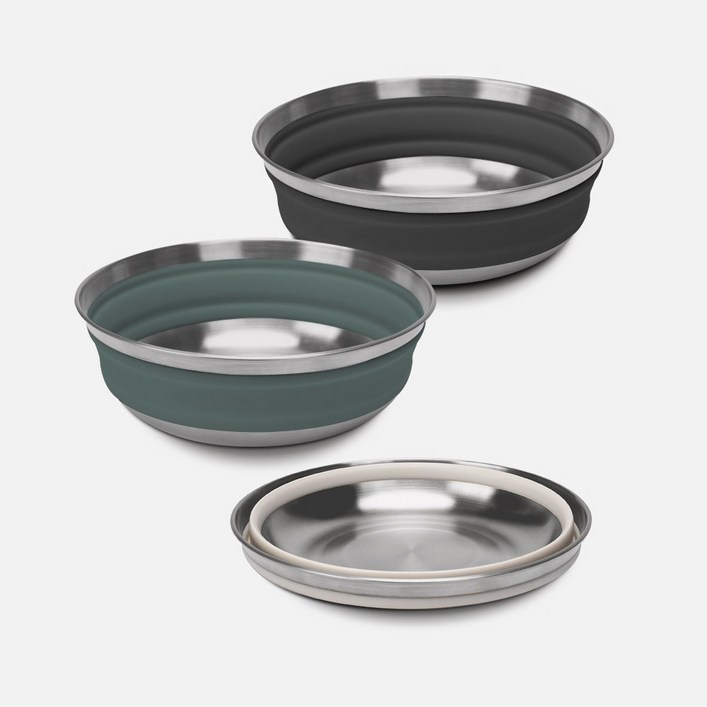 씨투써밋 디투어 보울 MD 접이식 그릇 캠핑식기, 그레이, 1개