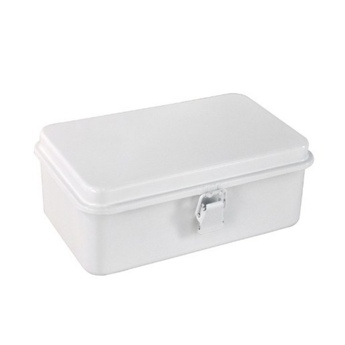 씨앤초이스 사각 틴케이스 소품 정리함 인테리어 책상 화장대 팬트리 수납함 빈티지 보관함, 화이트, 1개