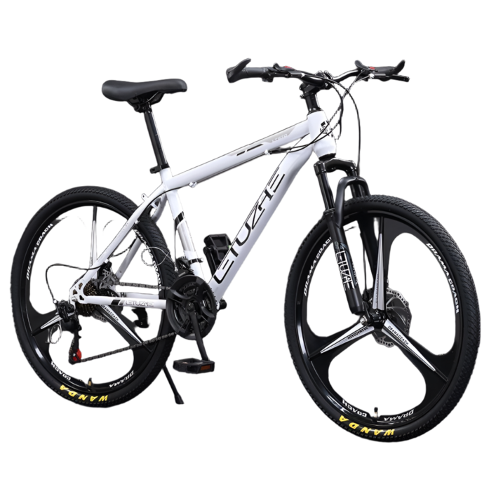 레투즈 루키21 튼튼한 MTB자전거 24인치 입문용 중학생 고등학생 성인 가벼운, 1개, 160cm, 8. 트리플휠 화이트(140-165cm 권장)