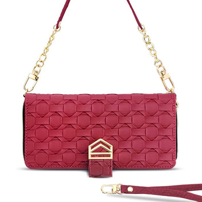 네오스탠다드 위블 스트랩 지퍼 지갑 케이스