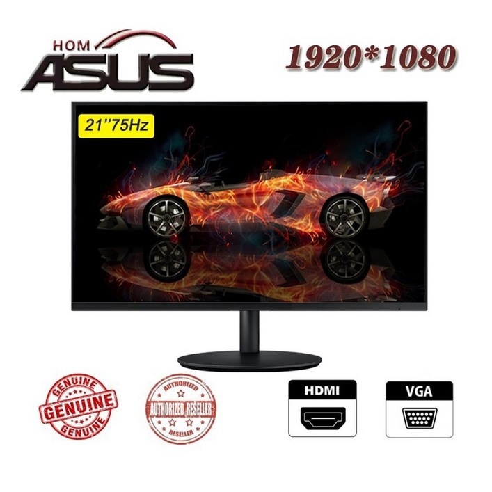 모니터 21/22 인치 1K 디스플레이 화면 컴퓨터 PC 75Hz HD 게임용 VGA HDMI 평면 패널 휴대용