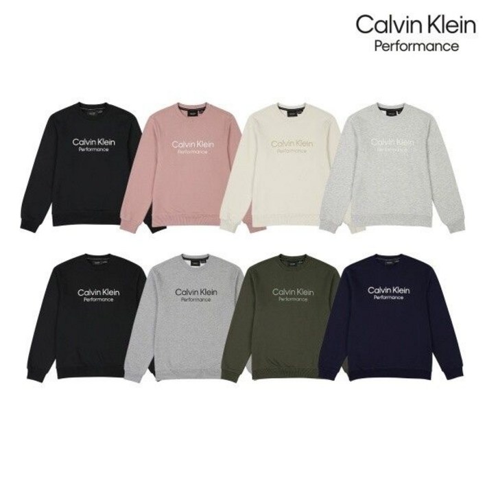 국내매장품 캘빈클라인 퍼포먼스 베이직 로고 맨투맨 남녀 8컬러 택1