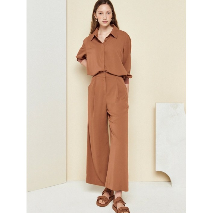 더아이잗 더아이잗  하이 웨이스트 턱 팬츠 IM3A0SL14ADG