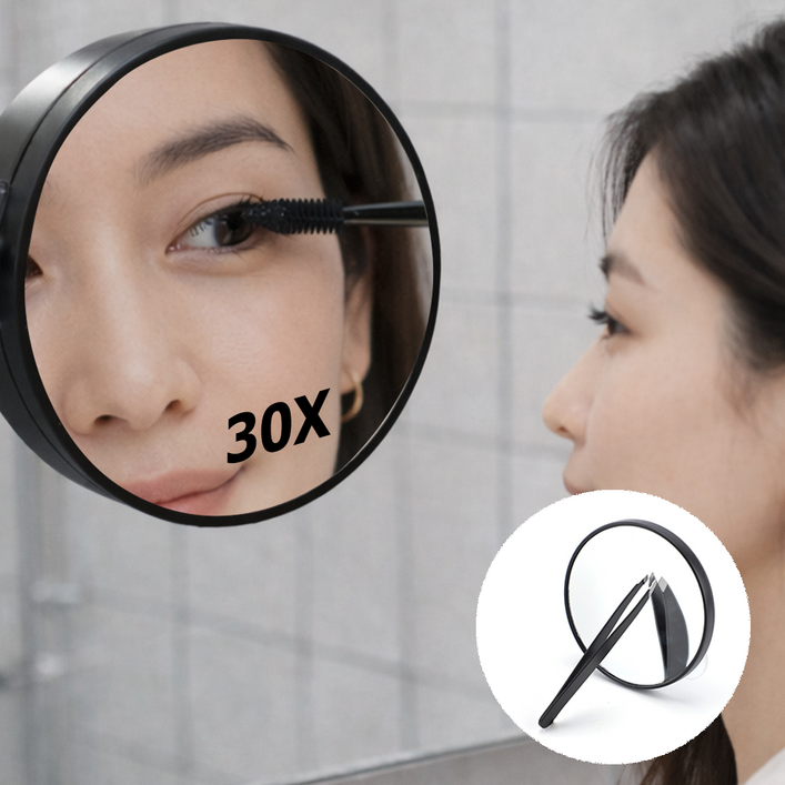 30배 확대 거울 욕실 붙이는 무타공 흡착식 화장용 확대경