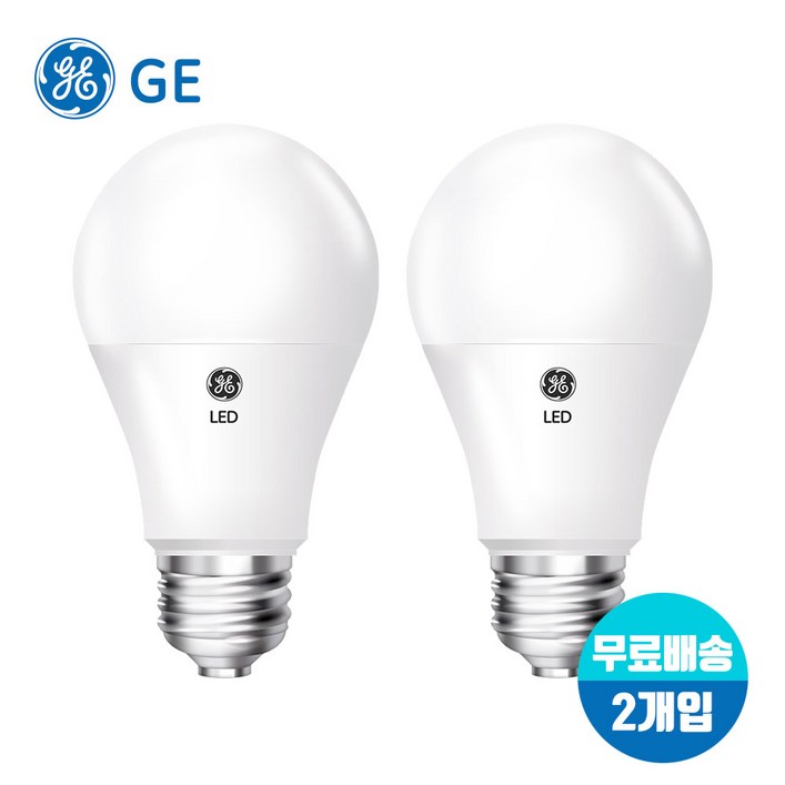 [무료배송]GE 삼파장 LED전구 백열등 4.5W 9W 12W 15W x 2개입(에너지효율 1등급 )