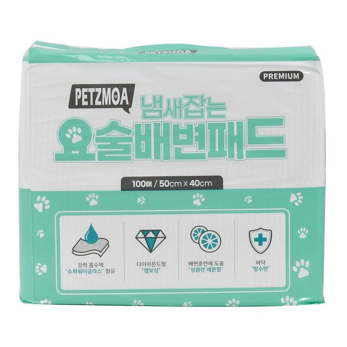 페츠모아 냄새잡는 요술배변패드 프리미엄 엣지 SWG표준형 100매