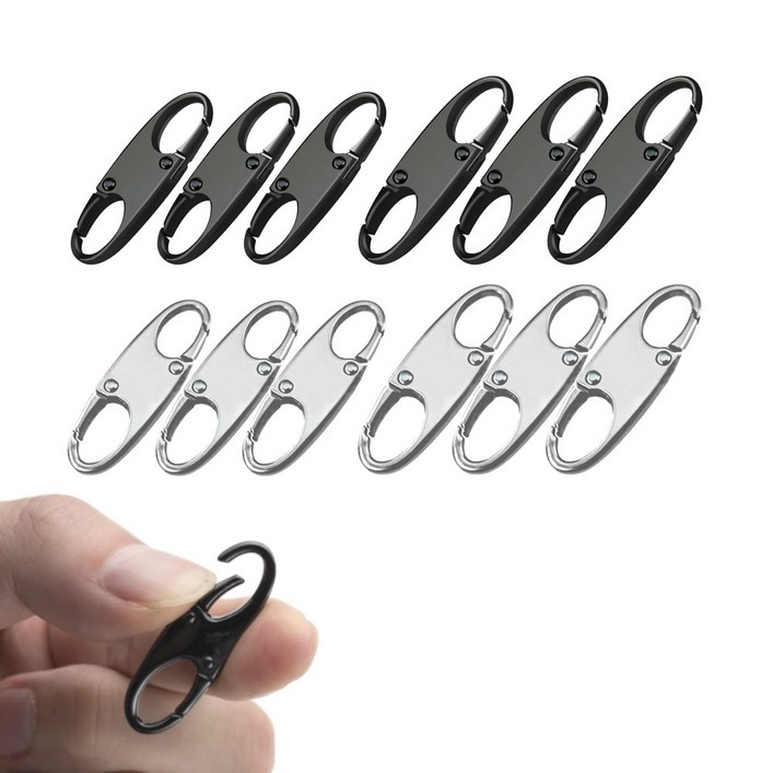 도나토르 도난방지 양방향 S자형 지퍼 잠금 고리 6p