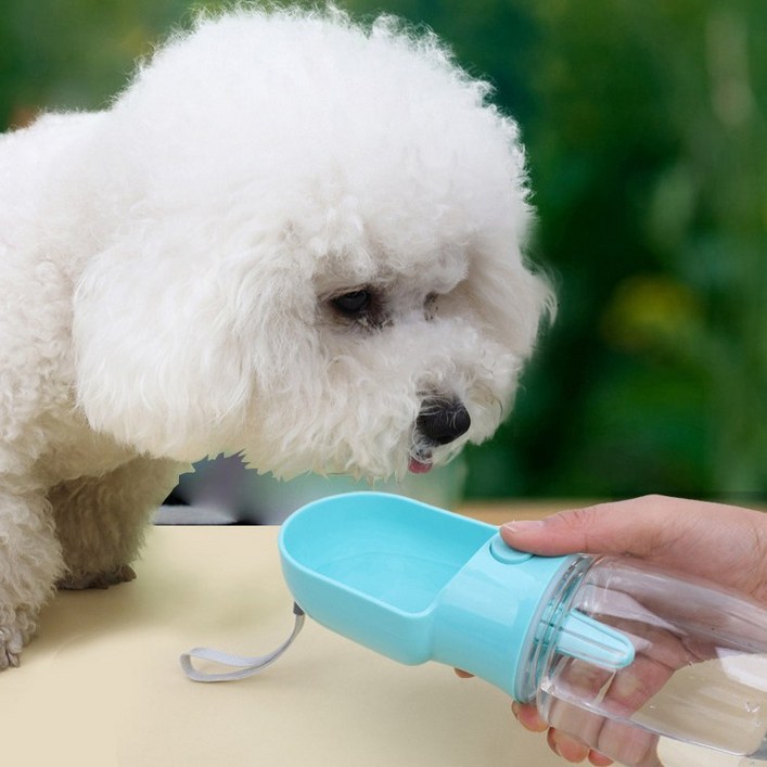 JcOuni반려동물 휴대용 사료 급수기 2in1 물병