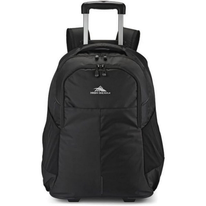 하이시에라 High Sierra Powerglide 프로 휠 달린 백팩, 여행용 롤링 노트북 가방, 대부분 15.6 Inch 노트북에 적합, 40L, 블랙