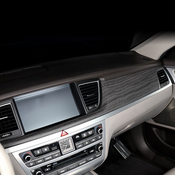 유투카 호환 G80 DH 스포츠 실내 튜닝 대쉬보드 프레임 커버 우드 카본 몰딩 2종색상 차량 드레스업
