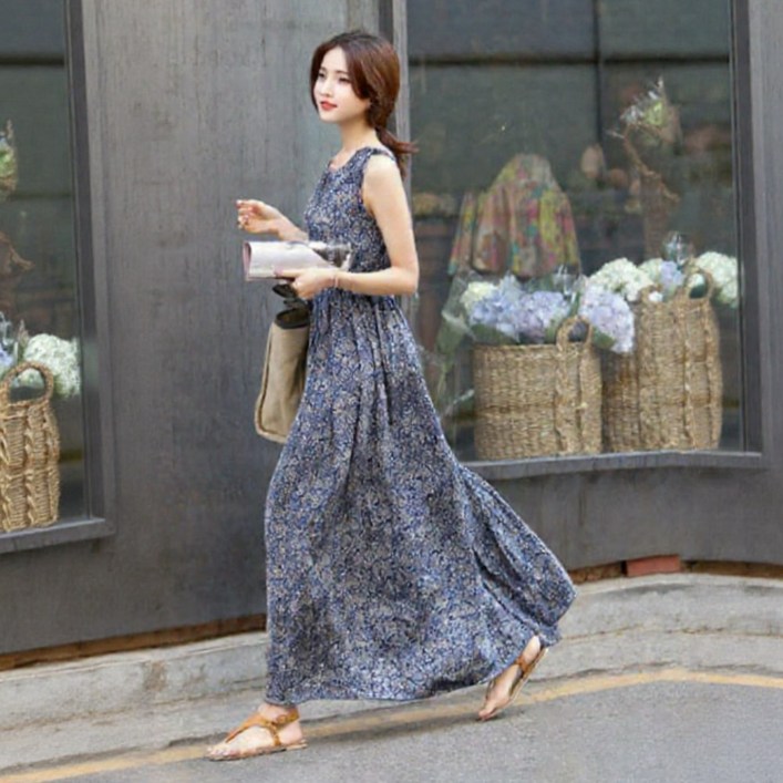 오스지니 여신핏 플라워 나시 롱원피스 휴양지 원피스 오스지니 여신핏 플라워 나시 롱원피스 휴양지 원피스
