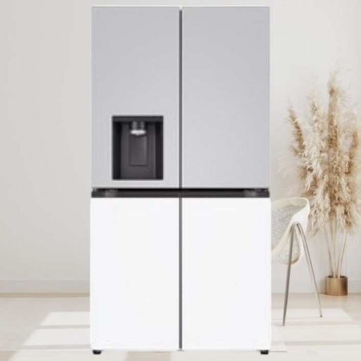 색상선택형 LG전자 오브제 디오스 820L 4도어 얼음정수기 메탈 냉장고 방문설치